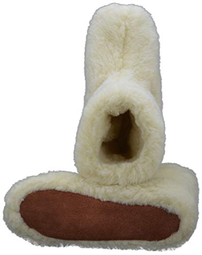 Moro-Design Hausschuhe Hüttenschuhe Lammfell Schafwolle Schaffell Wildleder Weiß Gr.36-47 (43) von Moro-Design