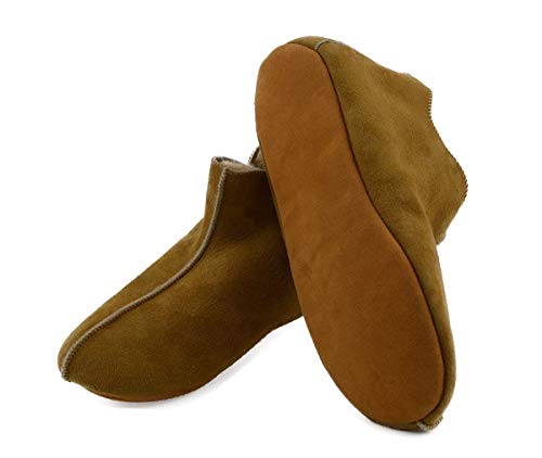 Moro-Design Lammfell Leder Mokassin Hausschuhe Pantoffeln Hüttenschuhe Slipper Gr.36-47 (36) von Moro-Design