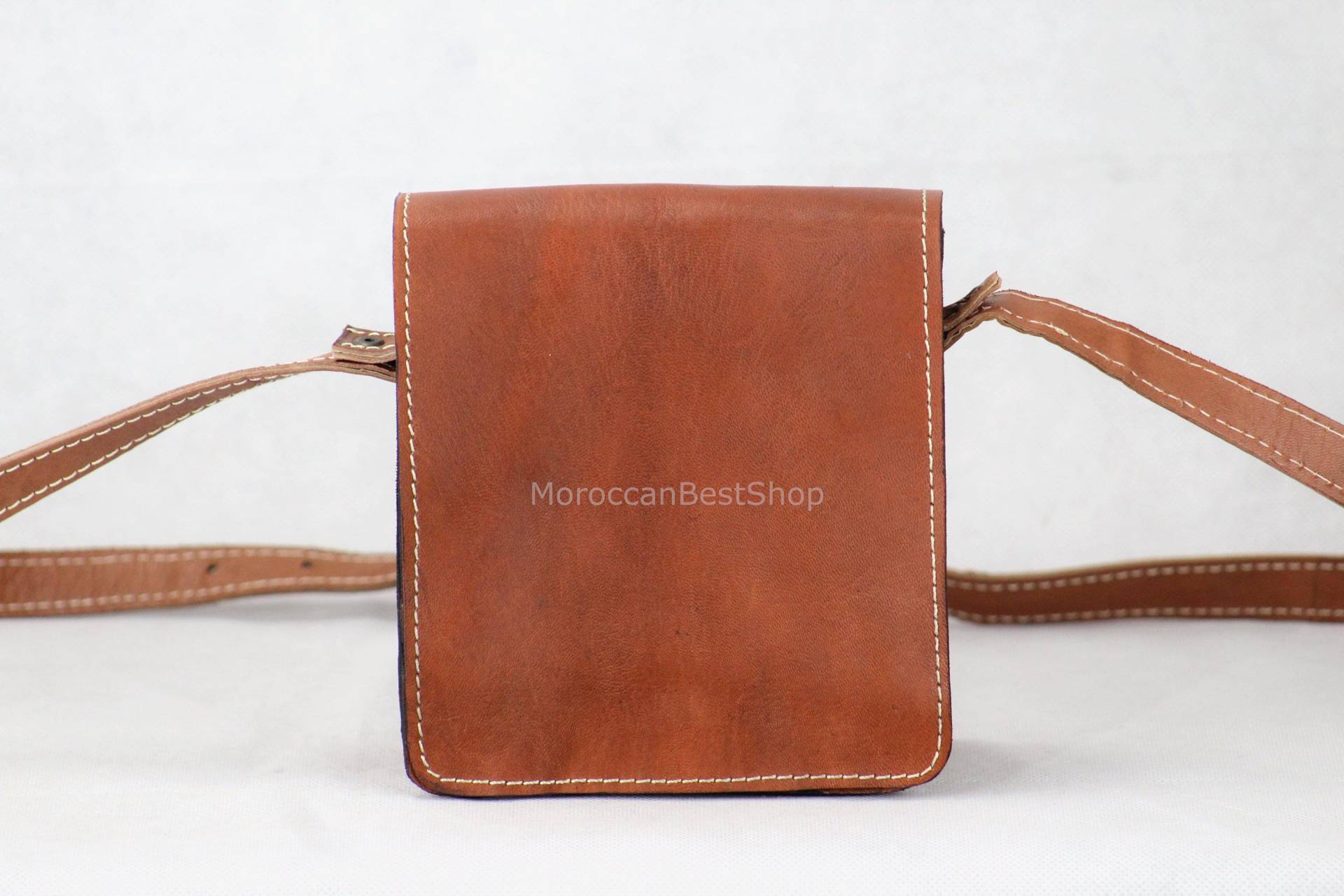 Kleine Umhängetasche, Unisex Leder Schultertasche, Crossbody Tasche, Satchel Bag, Kleine Messenger Tasche, Männer Tasche Aus von MoroccanBestShop