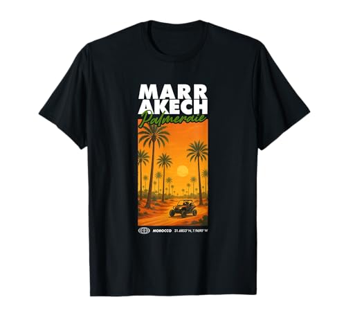 Marrakech Palmeraie Sunset Morocco Buggy Marrakesh Lovers T-Shirt Marrakech Palmeraie Sunset Morocco Buggy Marrakesh Lovers T-Shirt von Morocco Travel Vacation Collection BY MEDINAHYPE