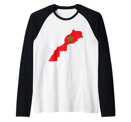Marokko-Karte, Marokko-Flagge, für Männer, Frauen, Kinder, Marokko Raglan Marokko-Karte, Marokko-Flagge, für Männer, Frauen, Kinder, Marokko Raglan von Morocco's Lover Store