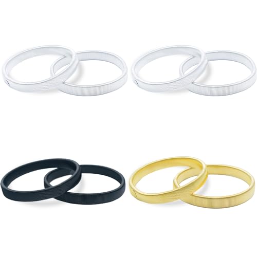 4 Paar Ärmelhalter Manschette Fixiert 3 Farben Anti Rutsch Hemd Hülsenhalter Strumpfbänder Stretch Metallarmbänder, Rutschfest und Elastisch Armabzeichenhalter Erhältlich für Männer und Frauen von Morocket
