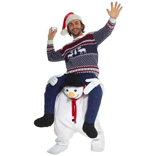 Morph Erwachsene Schneemann Huckepack Kostüm, Schneemann Kostüm Erwachsene, Schneemann Kostüm Herren von Morph