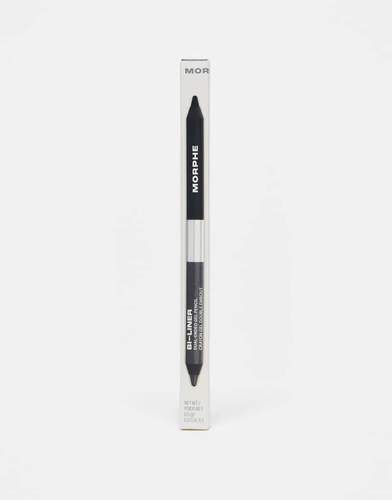 Morphe - Bi-Liner Dual Ended - Gel-Eyeliner mit zwei Enden im Farbton Black und Charcoal Shimmer-Schwarz von Morphe