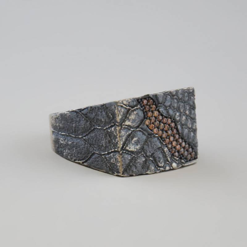 Handgefertigter Nil Fluss Design 925 Sterling Silber Herrenring von Morrinel