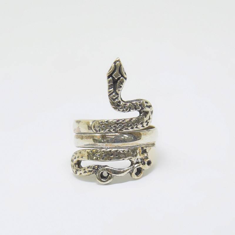 Handgemachte Sterling Silber Schlange Ring - Unisex von Morrinel