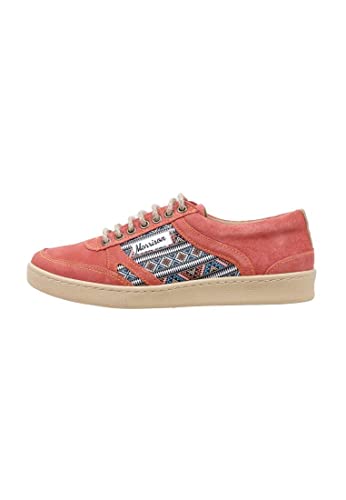 Morrison - Sneaker - Modell Coral - für Damen und Herren - aus Spaltleder und Wildleder - Unisex - handgefertigt in Spanien - Koralle, List Rot Orange, 42 EU von Morrison