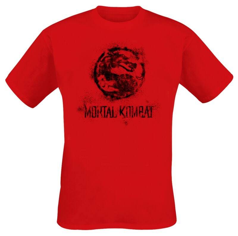 Mortal Kombat Distressed Dragon T-Shirt rot in XXL von Mortal Kombat