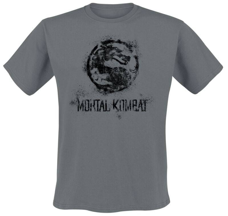 Mortal Kombat - Gaming T-Shirt - Distressed Dragon - S bis XXL - für Männer - Größe XL - dunkelgrau von Mortal Kombat