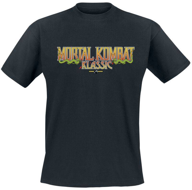 Mortal Kombat Klassik Logo T-Shirt schwarz in XL von Mortal Kombat