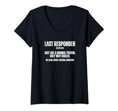 Damen Definition des letzten Responders: Leichenkunde, Lustiger Bestatter T-Shirt mit V-Ausschnitt Damen Definition des letzten Responders: Leichenkunde, Lustiger Bestatter T-Shirt mit V-Ausschnitt von Mortuary Science And Last Responder Gifts