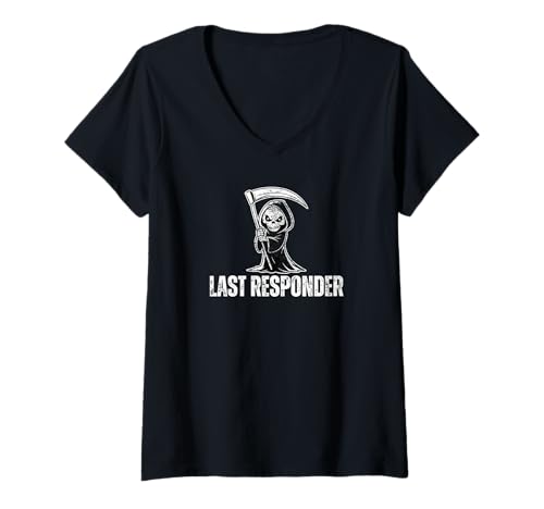 Damen Letzter Responder Mortuary Science Lustiger Bestatter T-Shirt mit V-Ausschnitt Damen Letzter Responder Mortuary Science Lustiger Bestatter T-Shirt mit V-Ausschnitt von Mortuary Science And Last Responder Gifts