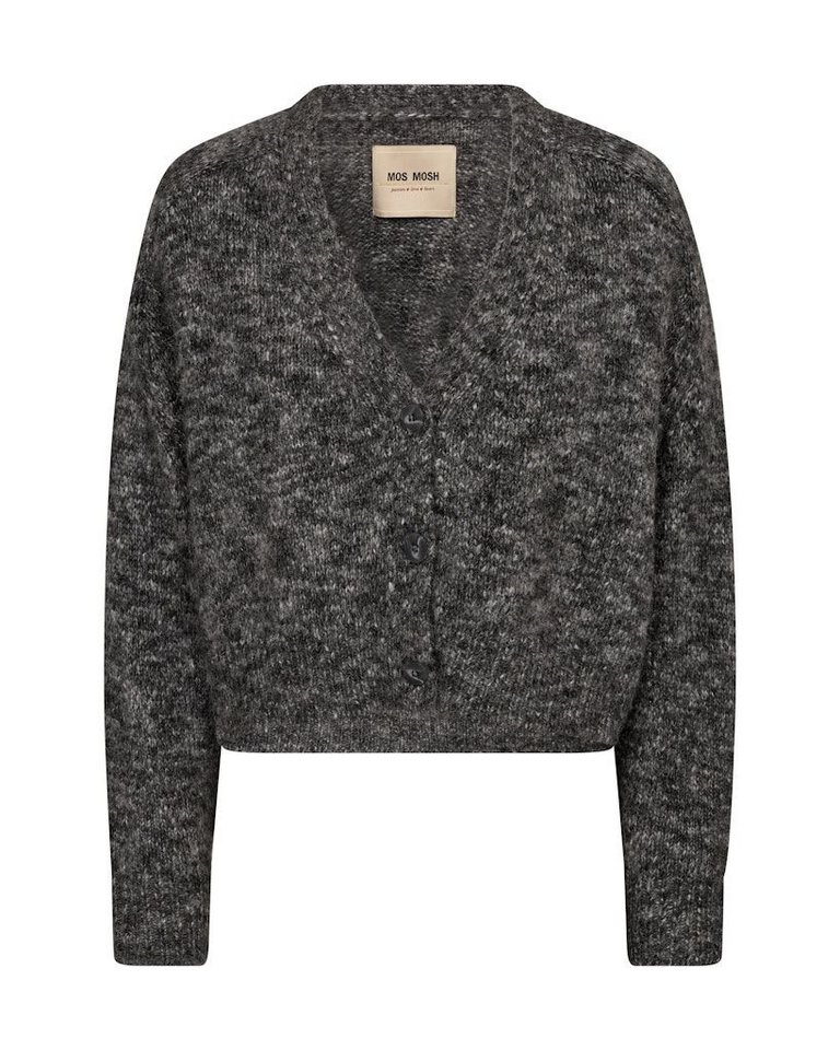 Mos Mosh Cardigan Strickjacke MMZela kurz Alpaka-Mix mit V-Ausschnitt Melange von Mos Mosh