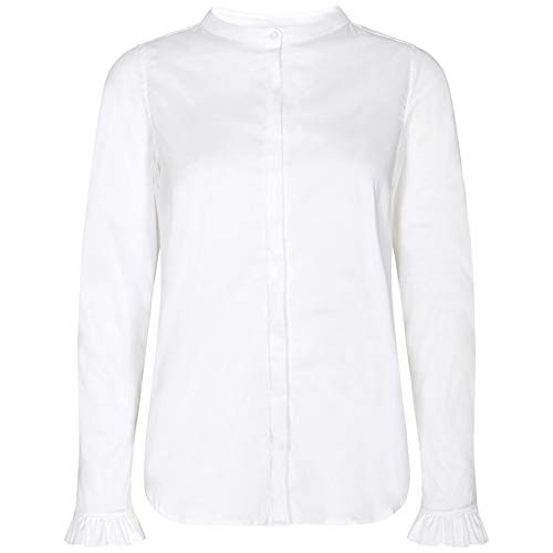 Mos Mosh Damen Bluse Mattie Sustainable Shirt Weiss - L von Mos Mosh