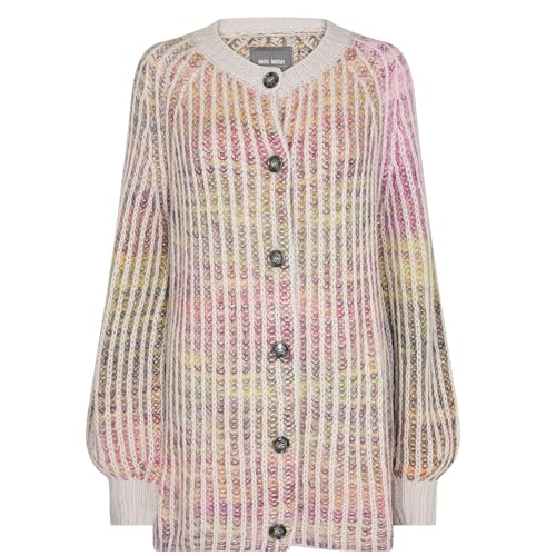 Mos Mosh Damen Strickjacke MMMargo Knit Cardigan Vivid Viola orange lila bunt - M von Mos Mosh