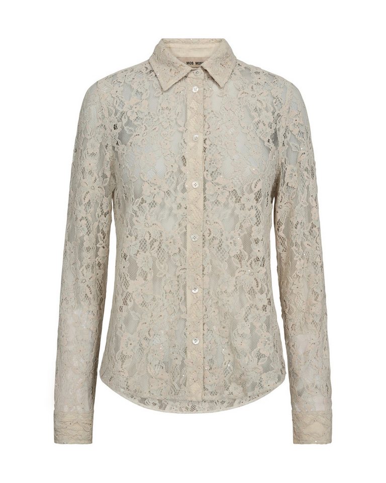 Mos Mosh Kurzarmhemd MMKether Lace Sequin Shirt Summer Sand von Mos Mosh