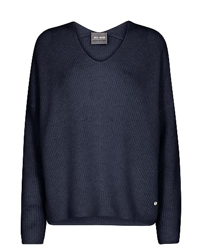 Mos Mosh MMThora V-Neck Knit 468 Salute Navy - M von Mos Mosh