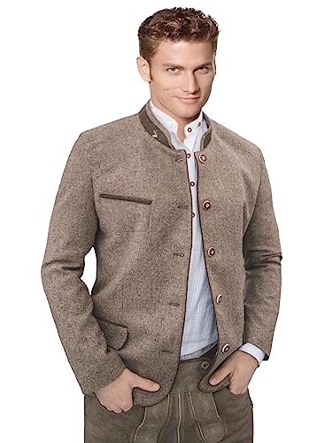 Moschen-Bayern Herren Trachtenjacke Trachtenblazer Trachtenjanker Lodenjanker Trachtensakko Braun von Moschen-Bayern