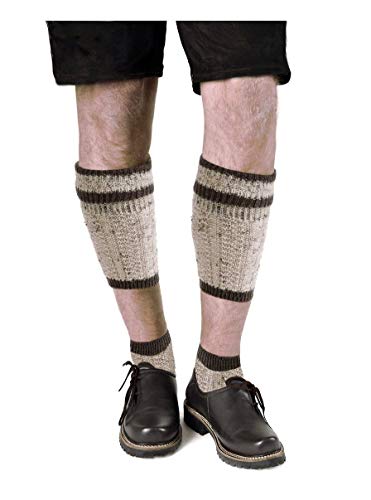 Moschen-Bayern Loferl Herren Wadenwärmer Wadelstrümpfe Trachtenstutzen Trachtenstrumpf Trachtenstrümpfe Beige Braun 44 von Moschen-Bayern