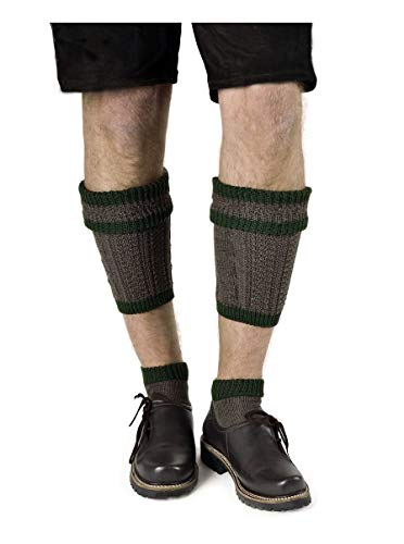 Moschen-Bayern Loferl Herren Wadenwärmer Wadelstrümpfe Trachtenstutzen Trachtenstrumpf Trachtenstrümpfe Grau Grün 46 von Moschen-Bayern