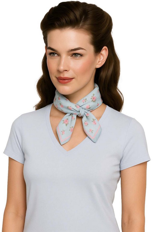 Moschen-Bayern Nickituch Halstuch Damen klein Nickituch Sommer Baumwolle Blau Violett von Moschen-Bayern