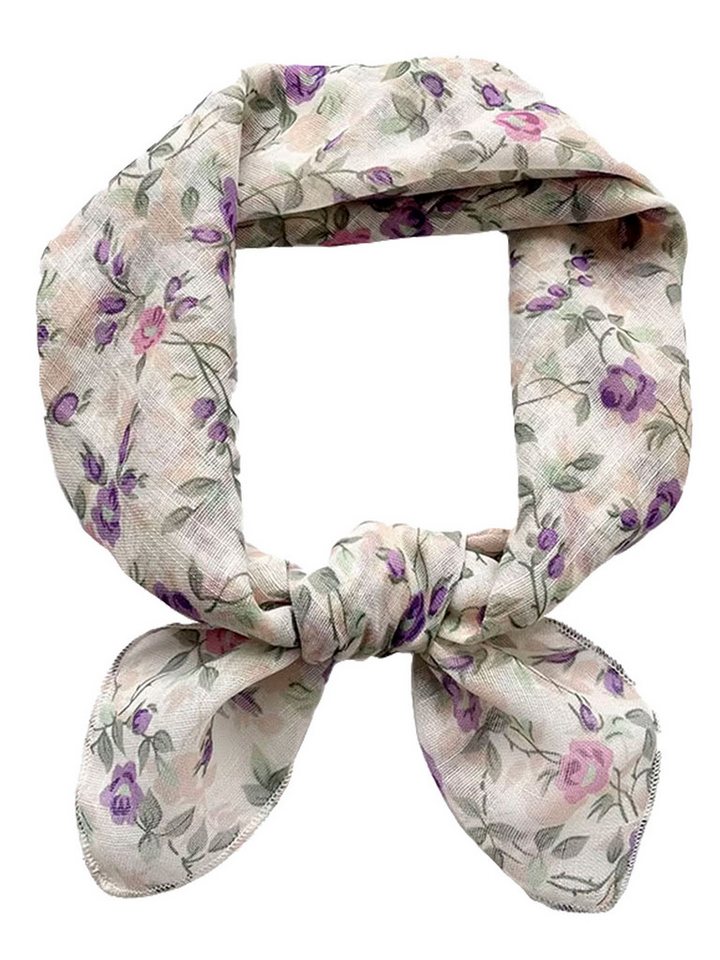 Moschen-Bayern Nickituch Halstuch Damen klein Nickituch Sommer Baumwolle Blau Violett von Moschen-Bayern