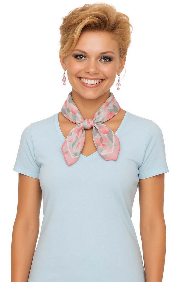 Moschen-Bayern Nickituch Halstuch Damen klein Nickituch Sommer Baumwolle Grün Rosa von Moschen-Bayern