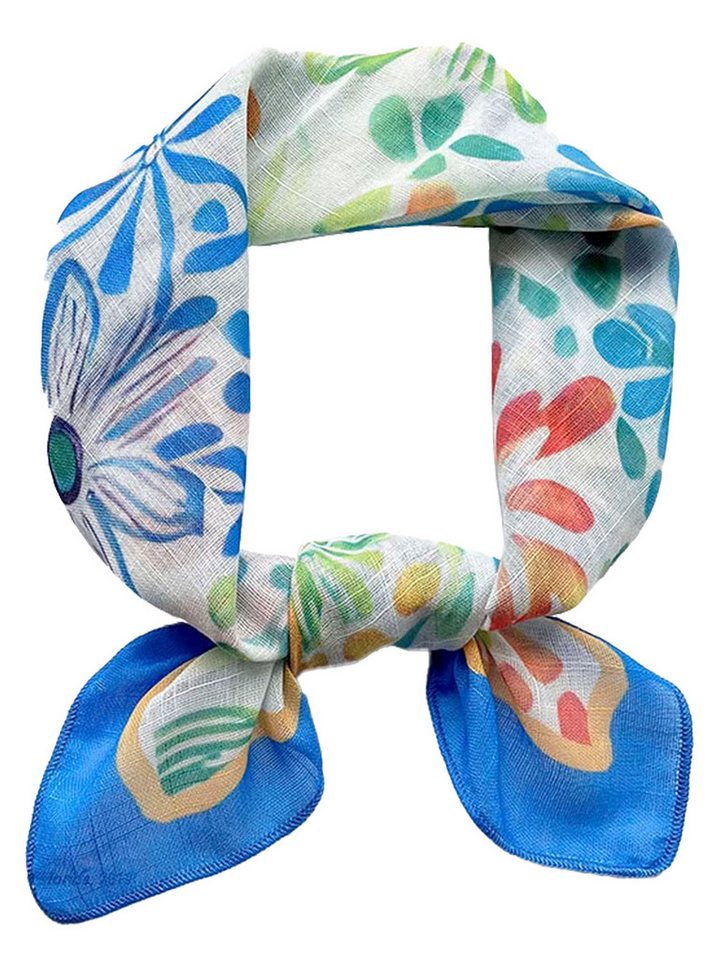 Moschen-Bayern Nickituch Halstuch Damen klein Nickituch Sommer Baumwolle Orange Pink Blau von Moschen-Bayern