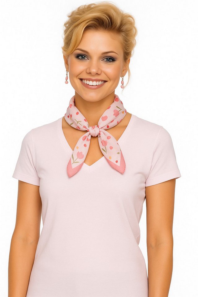 Moschen-Bayern Nickituch Halstuch Damen klein Nickituch Sommer Baumwolle Rosa + Violett von Moschen-Bayern