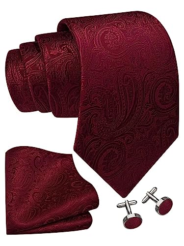 Moschen-Bayern Trachtenkrawatte Herren Krawatte Seidenkrawatte Paisley festlich Hochzeit 100% Seide Rot Bordeauxe von Moschen-Bayern