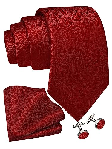 Moschen-Bayern Trachtenkrawatte Herren Krawatte Seidenkrawatte Paisley festlich Hochzeit 100% Seide Rot von Moschen-Bayern