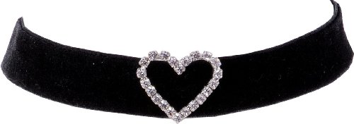 Moschen-Bayern Trachtenschmuck Dirndlschmuck Damen Samtkropfband Tracht Kropfkette Kropfband Dirndlkette - Schwarz Silber von Moschen-Bayern