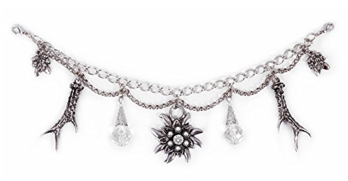 Moschen-Bayern Trachtenschmuck Dirndlschmuck Damen Trachten-Charivari Dirndl Edelweiß von Moschen-Bayern