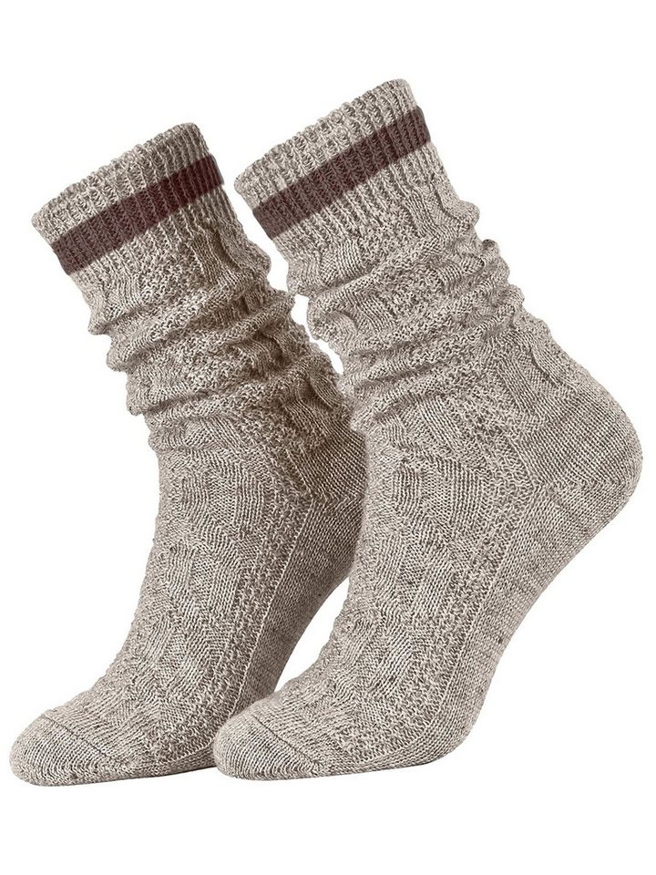 Moschen-Bayern Trachtensocken Trachtensocken Trachtenstrumpf Herren Trachtenstümpfe Wollsocken Zopfmuster von Moschen-Bayern