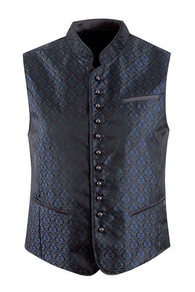 Moschen-Bayern Trachtenweste Trachtenweste Herren Samtweste Gilet festlich Herrenweste BlauSchwarz Weste, Trachtenweste, Hochzeitsweste, Weste mit Stehkragen, Seidenweste von Moschen-Bayern