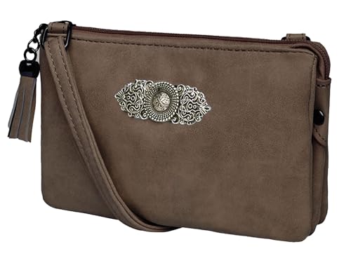 Trachtentasche Dirndltasche Damentasche Handtasche Umhängetasche Ledertasche - Reh Braun von Moschen Bayern