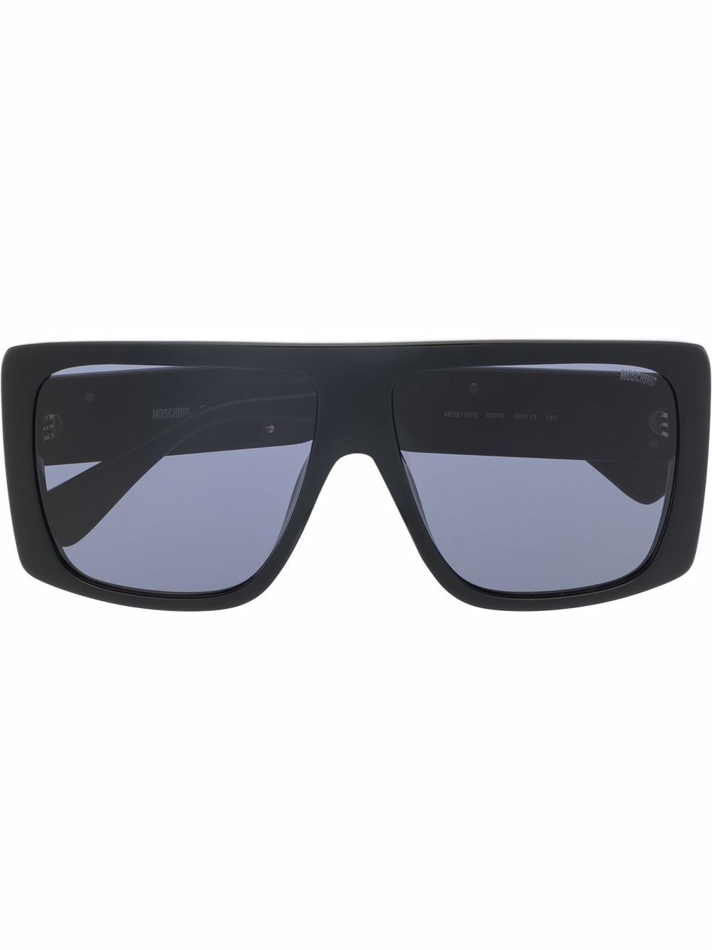 Moschino Eyewear Eckige Sonnenbrille mit Logo - Schwarz von Moschino Eyewear