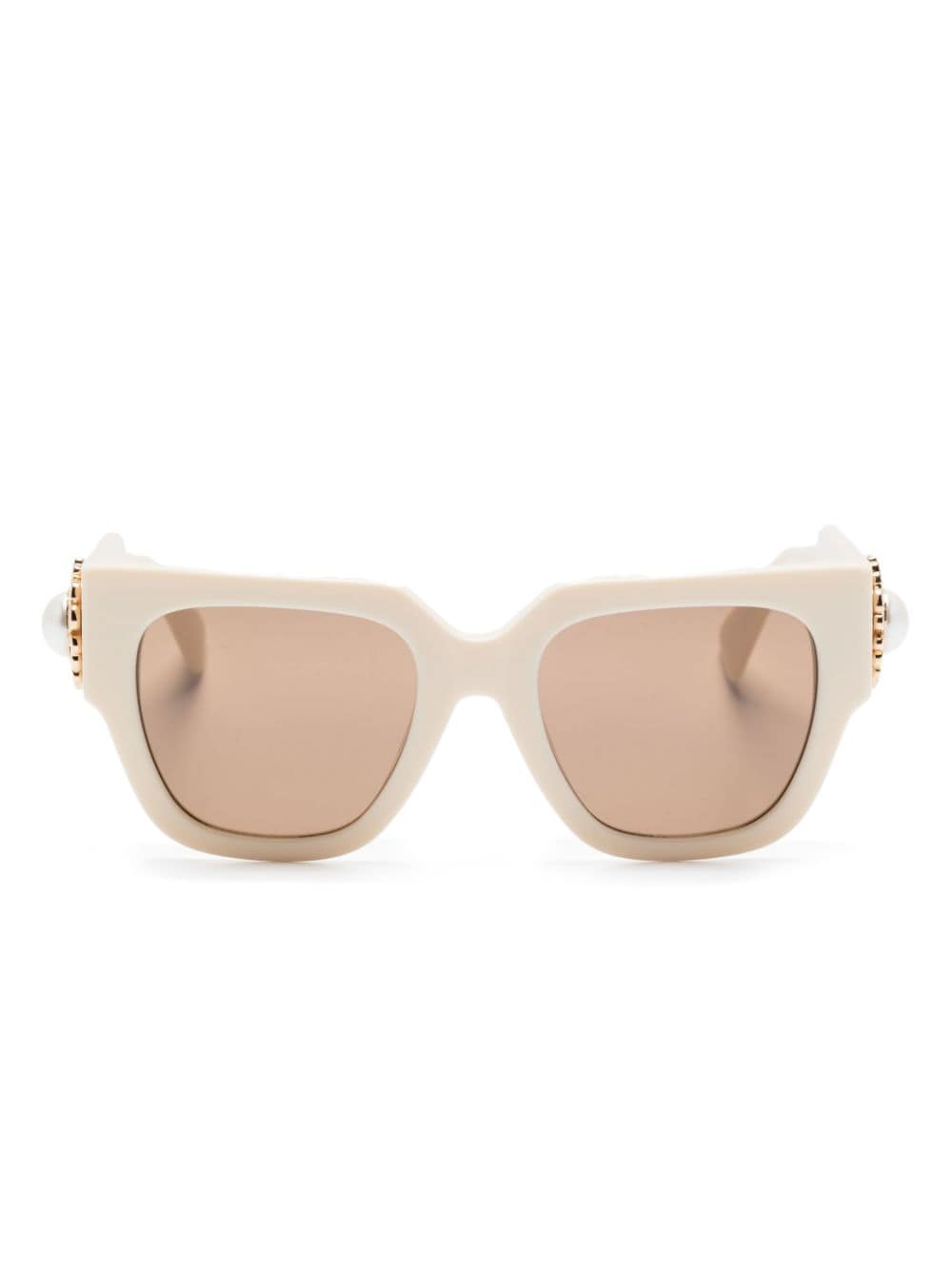 Moschino Eyewear Sonnenbrille mit eckigem Gestell - Weiß von Moschino Eyewear