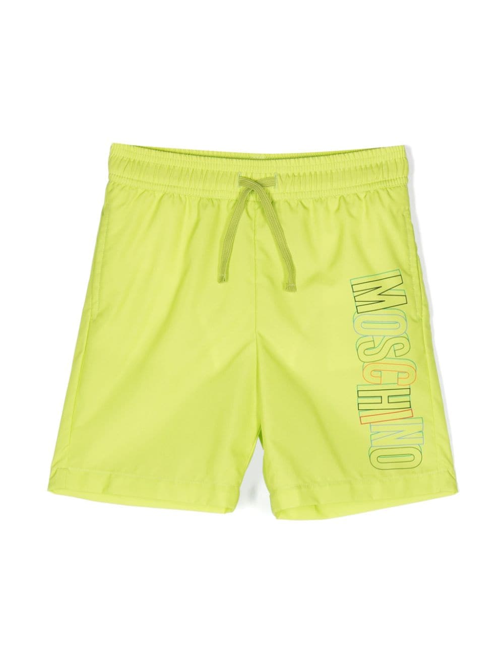 Moschino Kids Badeshorts mit Logo-Print - Grün von Moschino Kids