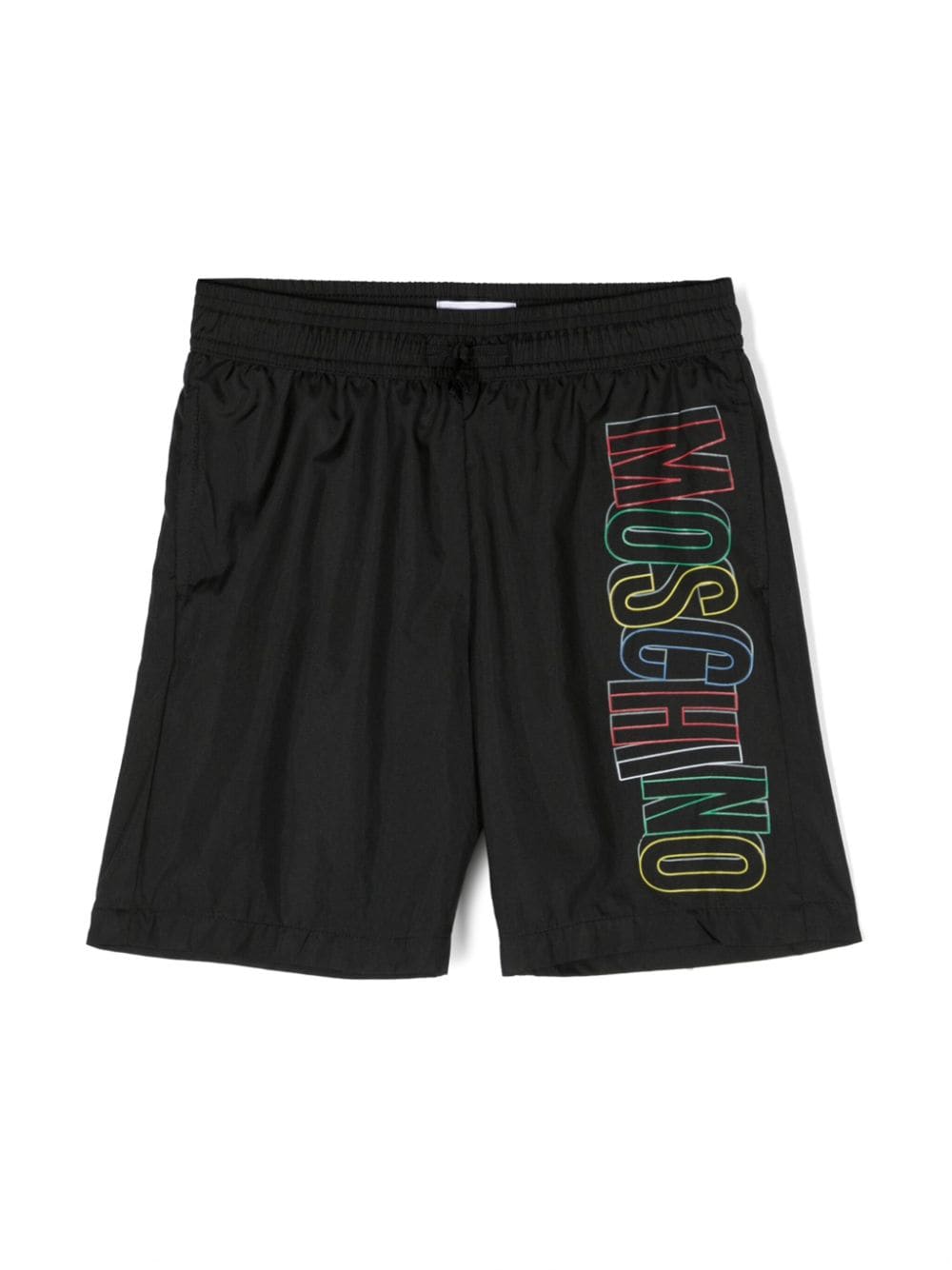 Moschino Kids Badeshorts mit Logo-Print - Schwarz von Moschino Kids