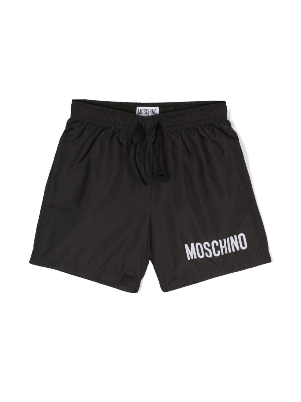 Moschino Kids Badeshorts mit Logo-Print - Schwarz von Moschino Kids