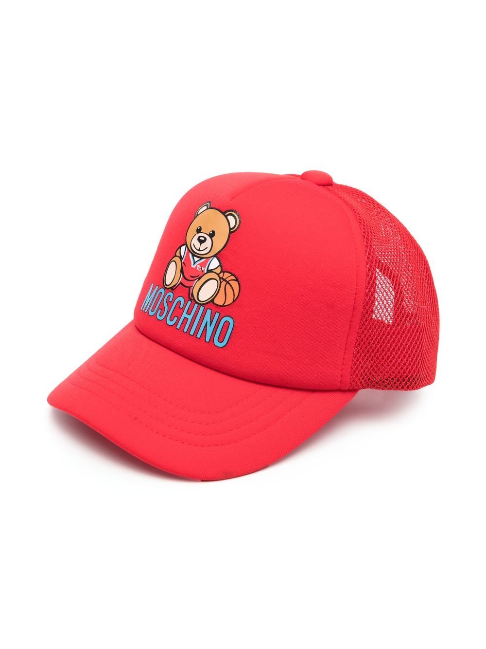 Moschino Kids Baseballkappe mit Teddy - Rot von Moschino Kids