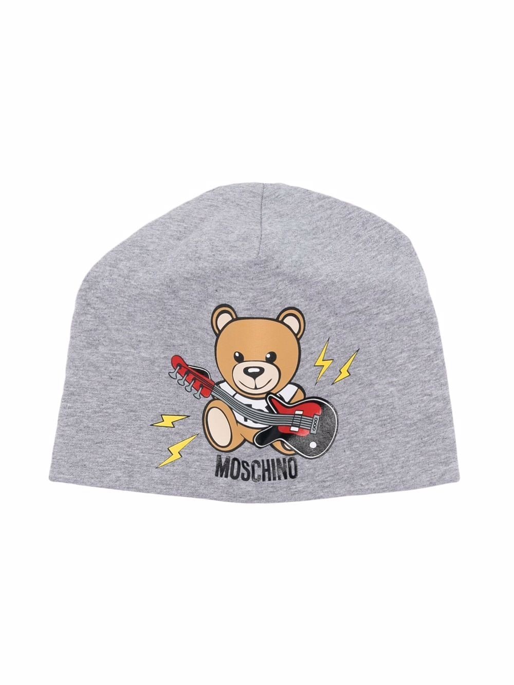 Moschino Kids Beanie mit Teddy-Print - Grau von Moschino Kids