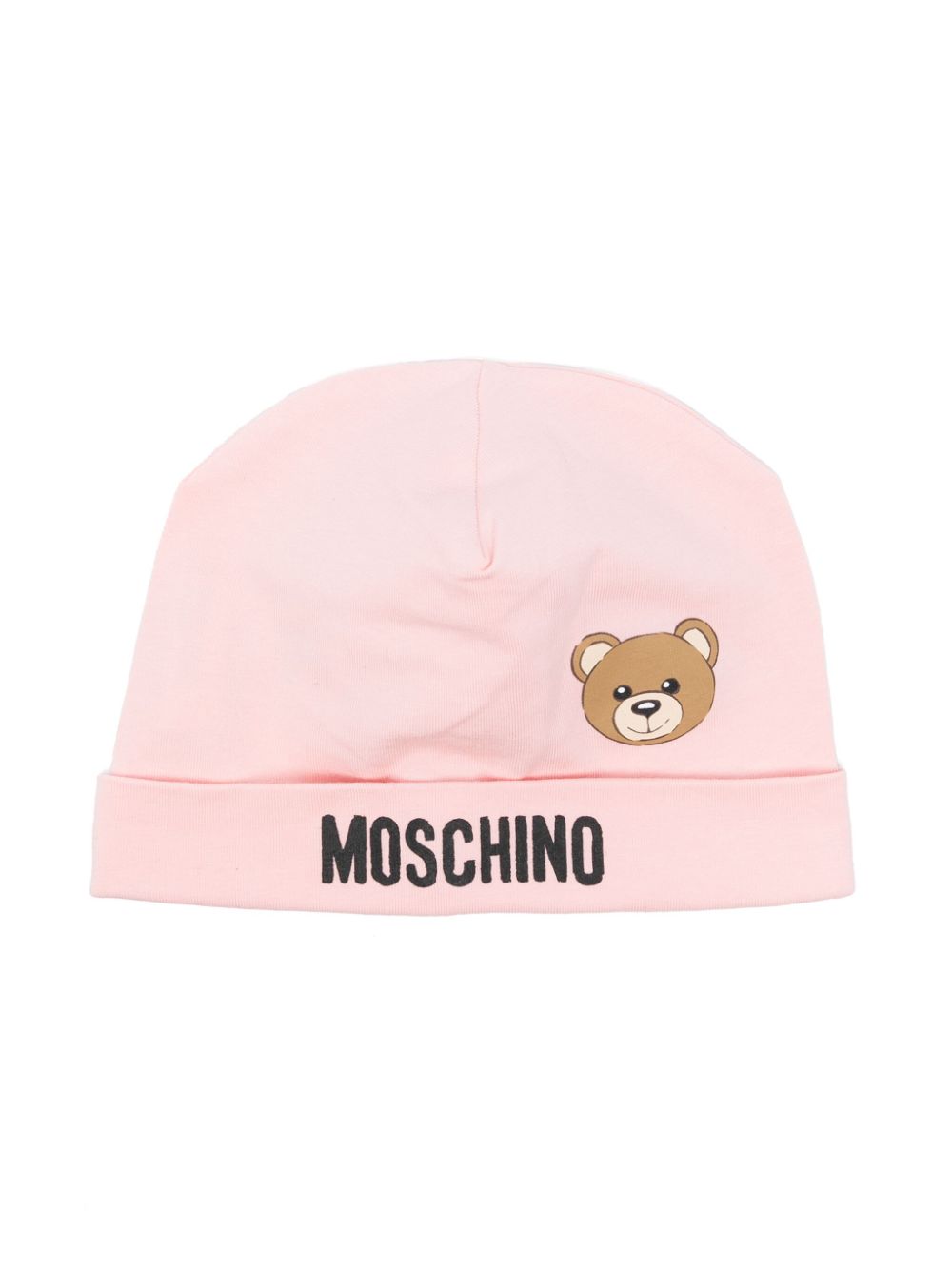 Moschino Kids Beanie mit Teddy - Rosa von Moschino Kids