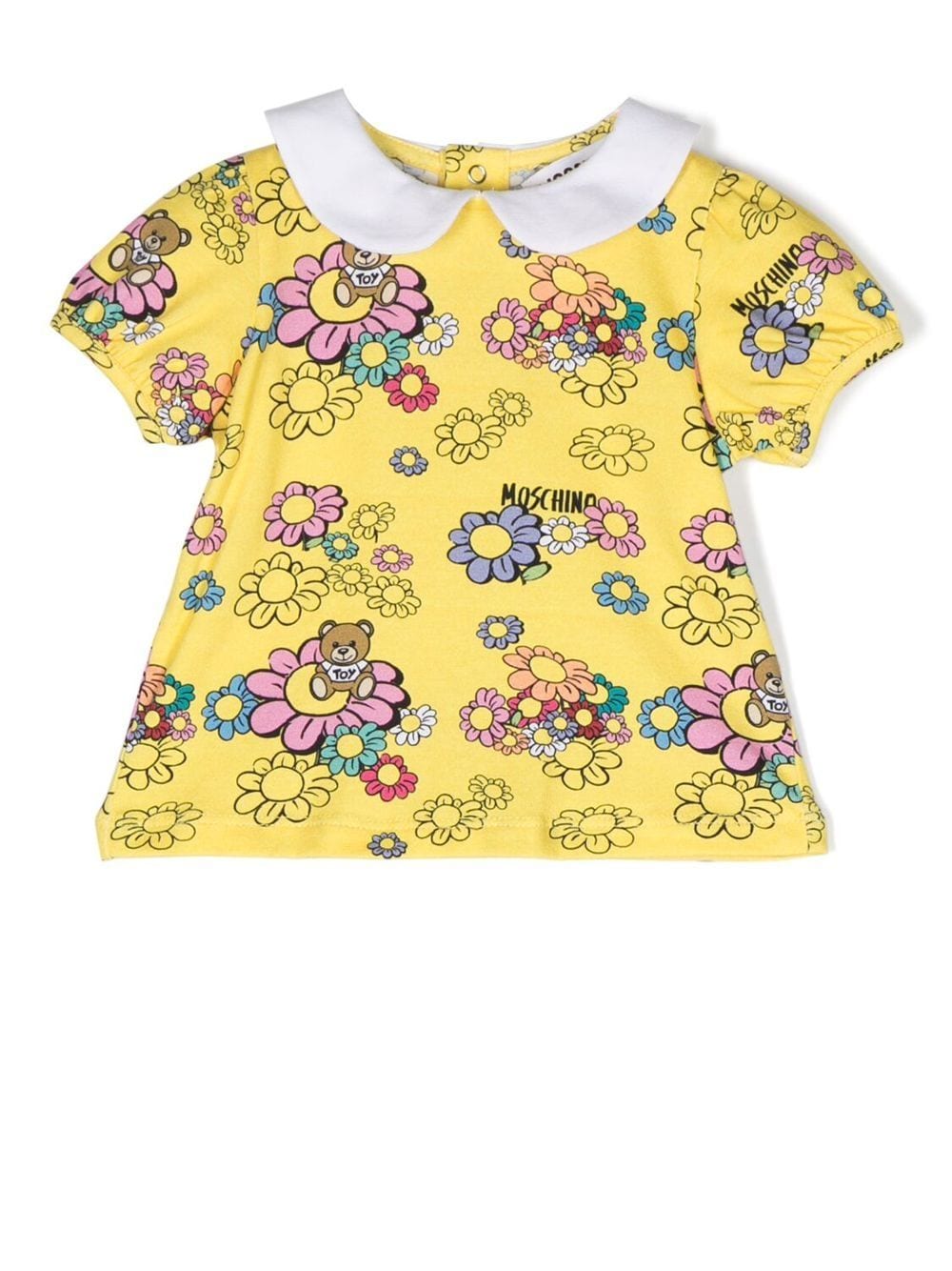 Moschino Kids Teddy Bear Bluse mit Blumenprint - Gelb von Moschino Kids