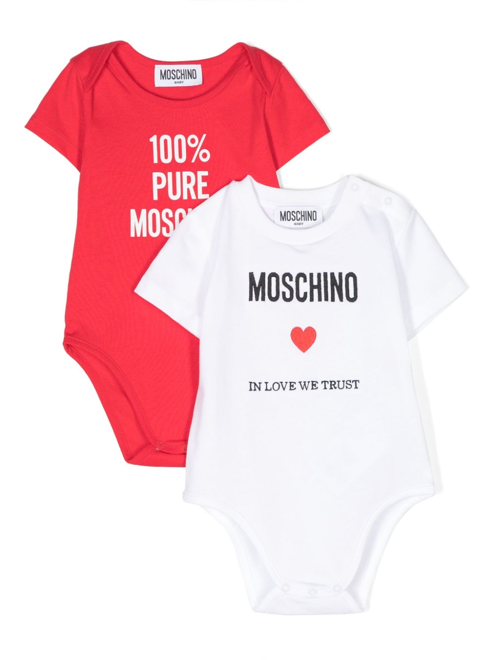 Moschino Kids Body mit 100% Pure Moschino-Print - Weiß von Moschino Kids