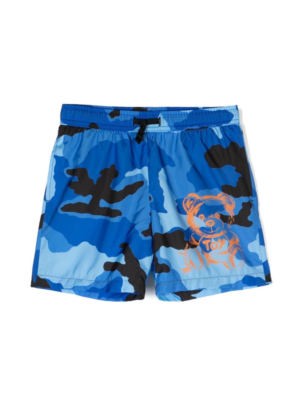Moschino Kids Camouflage-Badeshorts mit Teddy-Print - Blau von Moschino Kids