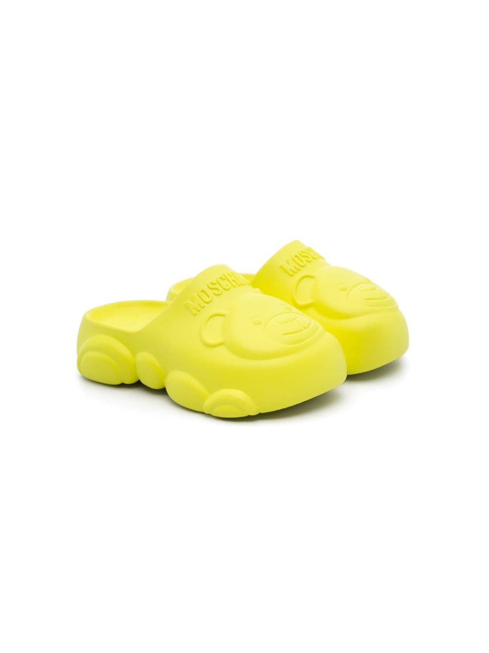 Moschino Kids Chunky Slipper mit Teddy - Gelb von Moschino Kids