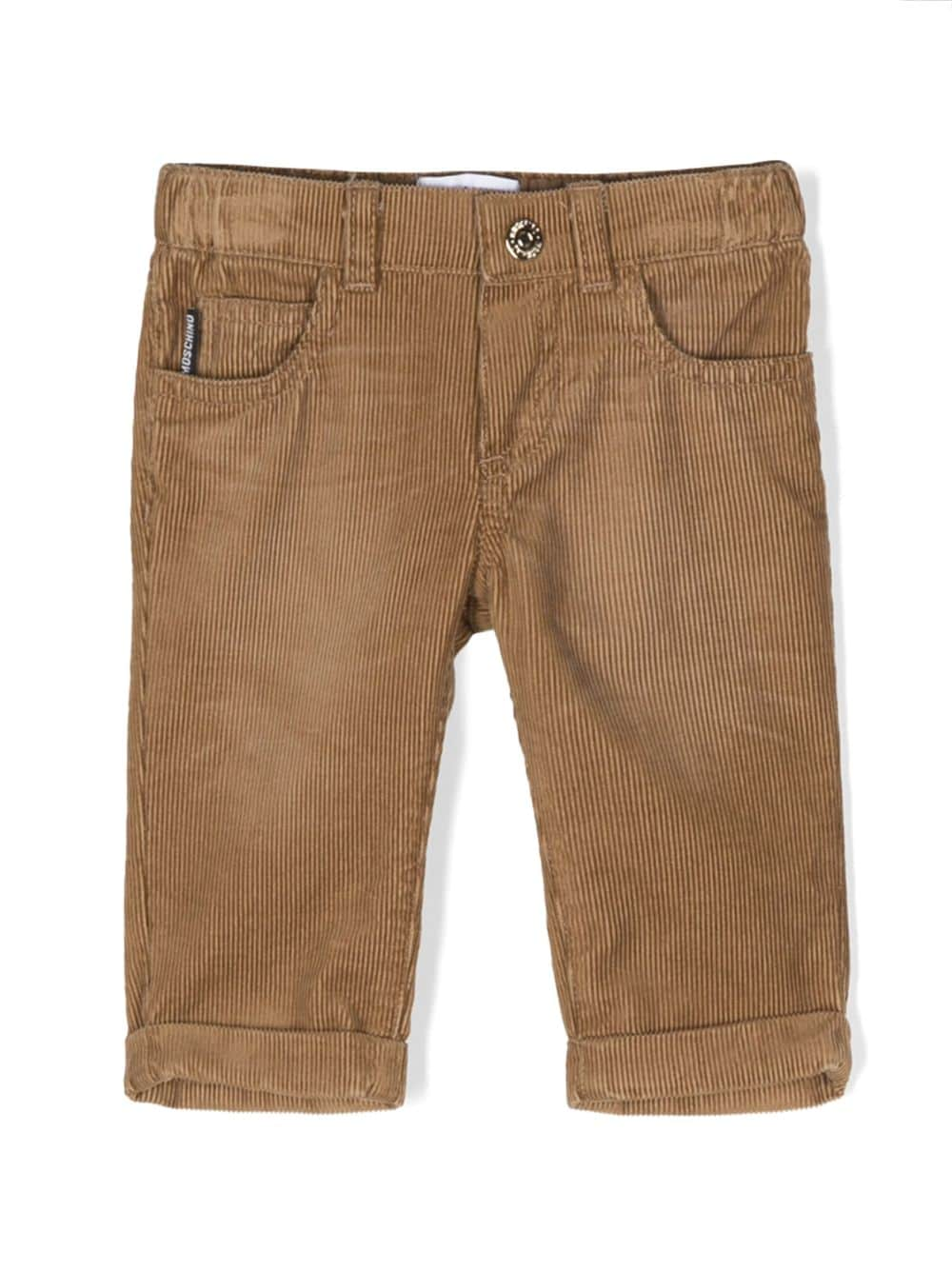 Moschino Kids Cordhose mit Teddy-Patch - Braun von Moschino Kids