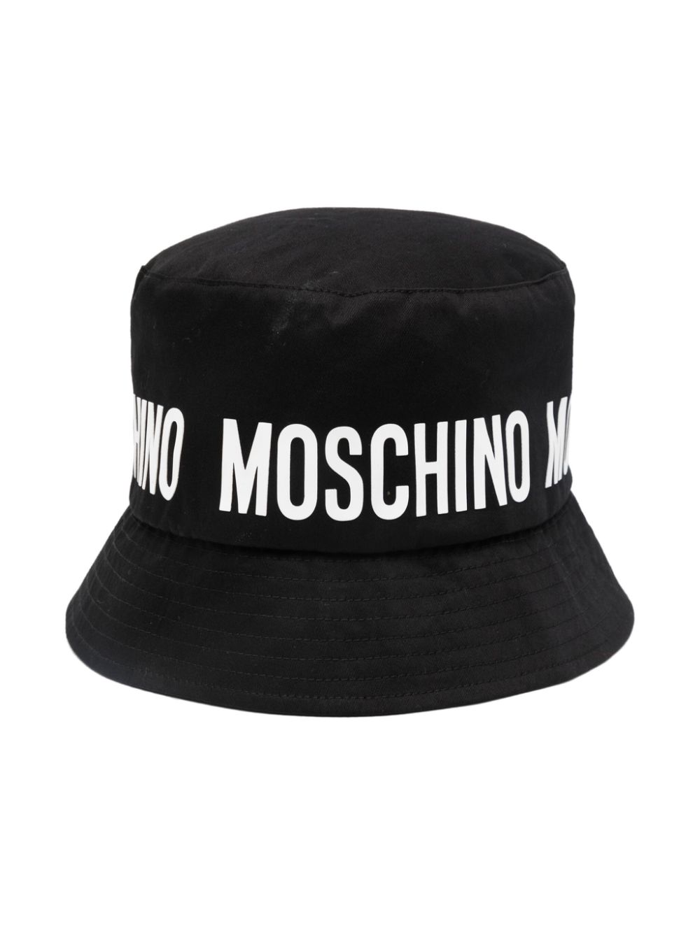 Moschino Kids Fischerhut mit Logo-Print - Schwarz von Moschino Kids